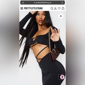 Long Sleeve Cut Out Midi Dress